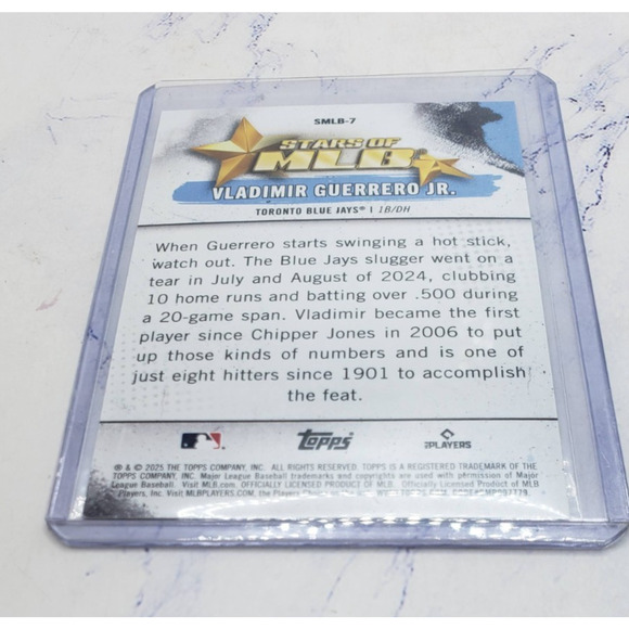 2025 Topps Series 1 Stars of MLB Vladimir Guerrero Jr. Toronto Blue Jays #SMLB-7 - Picture 4 of 4